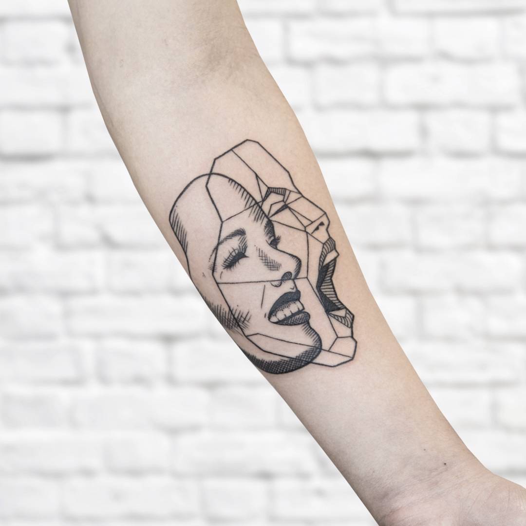 Different faces by @isaarttattoo