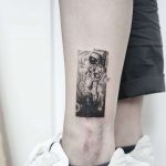 Cover-up leg by tattooist Ian Wong