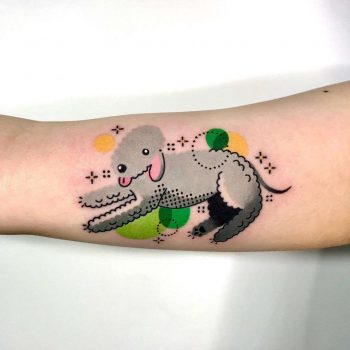 Dog by tattooist Hen