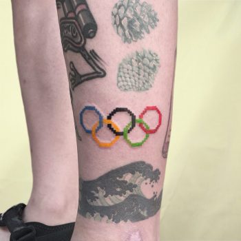 Olympic rings tattoo by @88world.co.kr