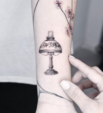 Tiffany Lamp tattoo by Edit Paints Tattoo