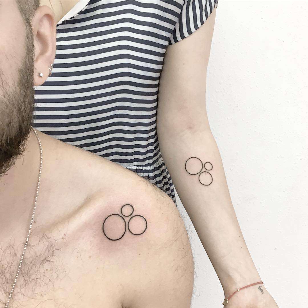 Matching Tattoo For A Couple by @ 