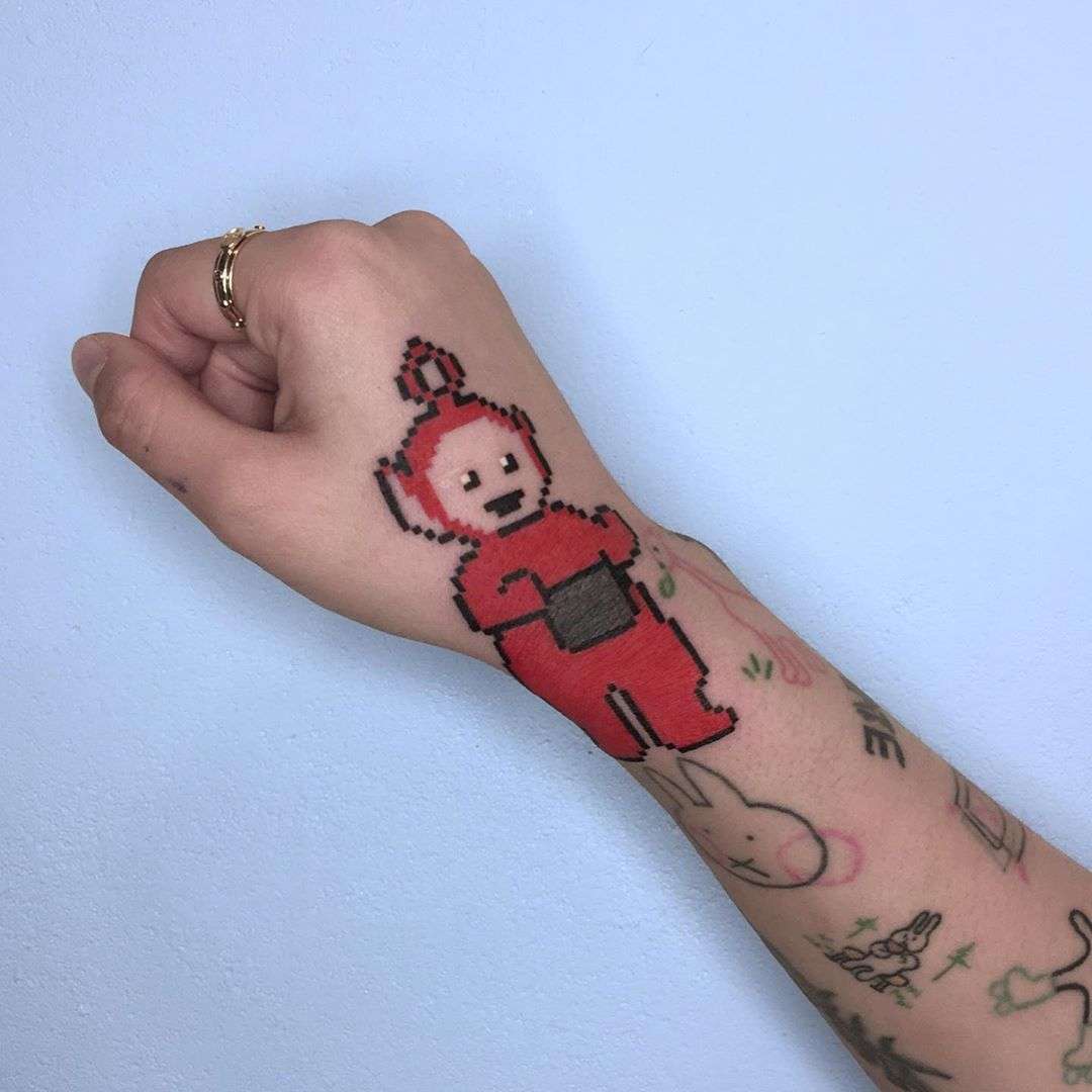 Teletubbies Po Tattoo by @88world.co.kr
