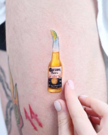 Yup It's Another Corona Bottle by Edit Paints Tattoo