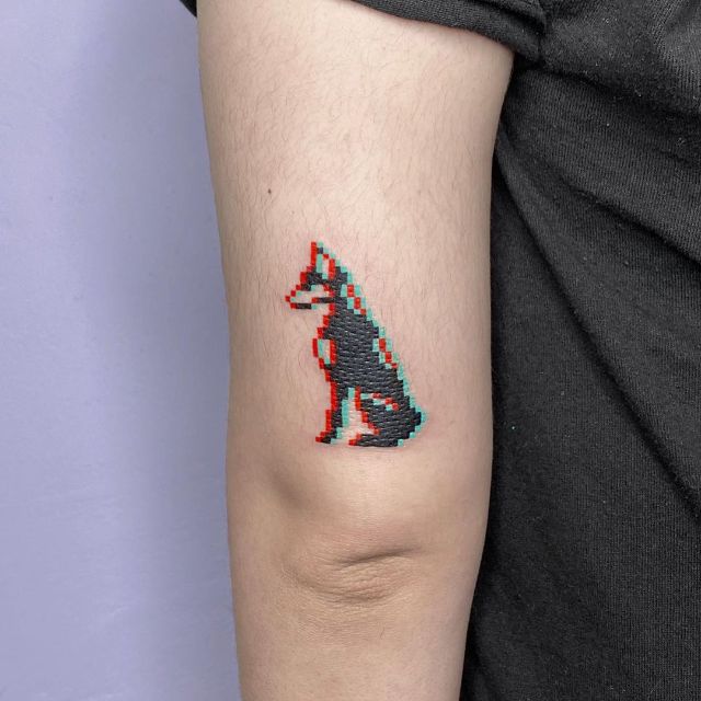 Dobermann Pinscher Tattoo by @88world.co.kr