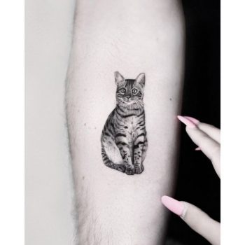 Happy Cat by Edit Paints Tattoo