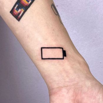 No Battery Tattoo by @88world.co.kr