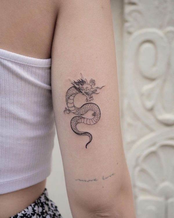 Baby Dragon Tattoo by @tatti040
