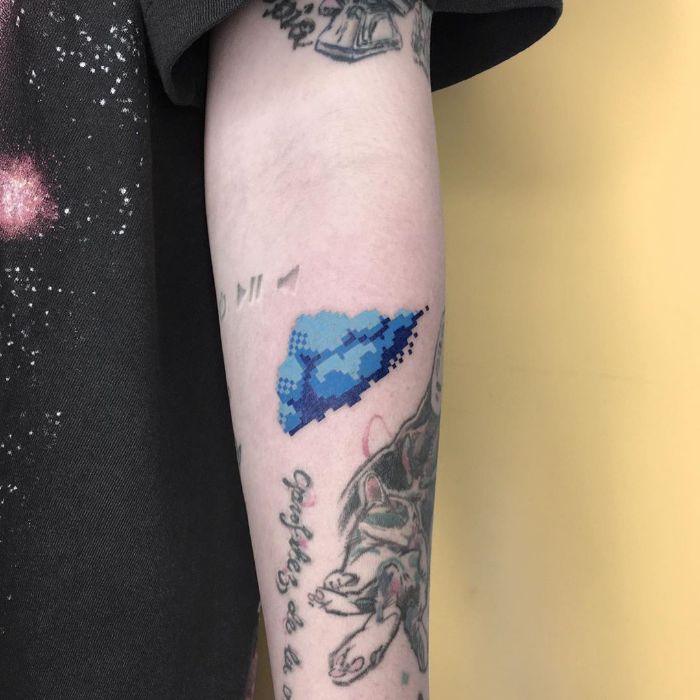 Blue Cloud Tattoo by @ 