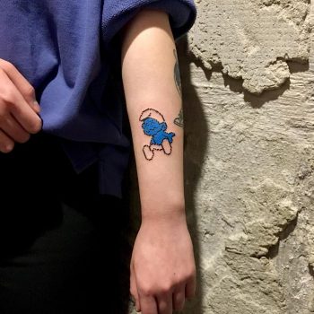 Smurf Tattoo by @88world.co.kr