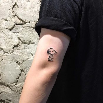 Snoopy Tattoo by @88world.co.kr