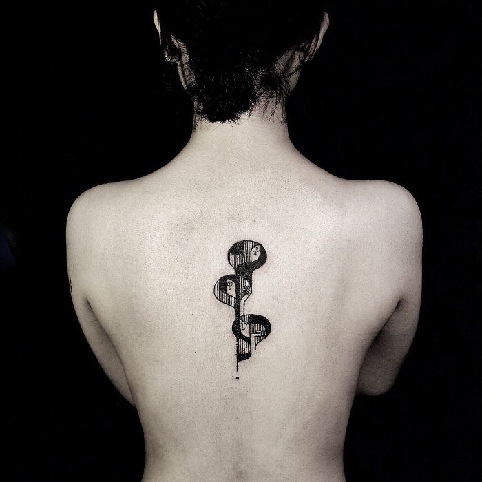 Tattoo on a Back by tattooist Hen