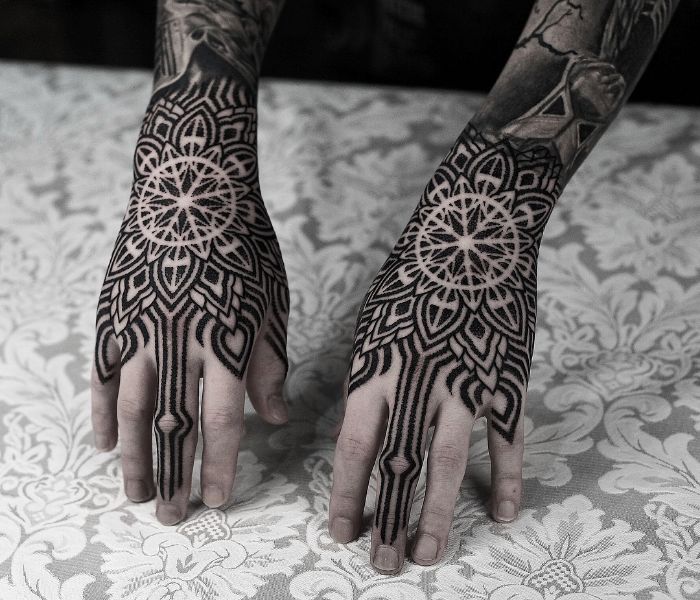 Mandala Hands by tattooist Arang Eleven