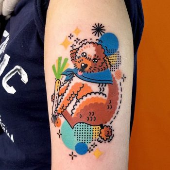 Poodle Tattoo by tattooist Hen