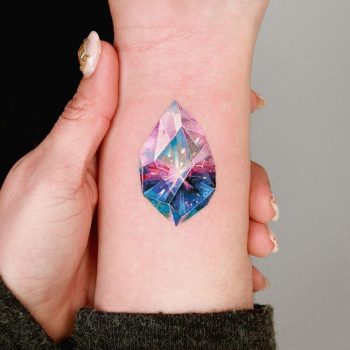 Diamond Tattoo On a Wrist by @tattooist_sigak