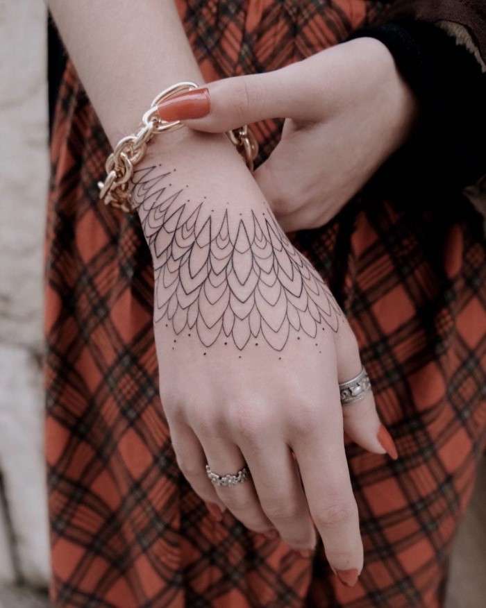Mandala Feathers Tattoo by @slavenavena