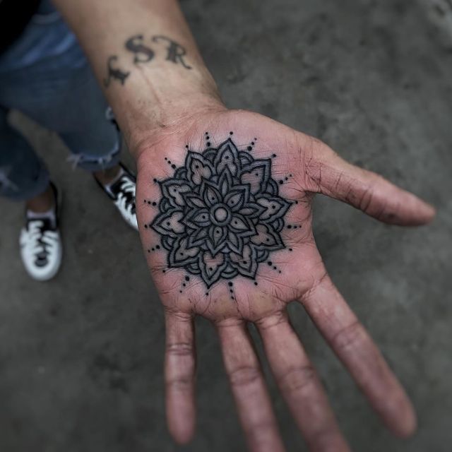 Palm Mandala Tattoo By Mark Walker