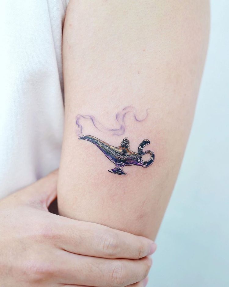 Genie Bottle Tattoo By @heemee.tattoo