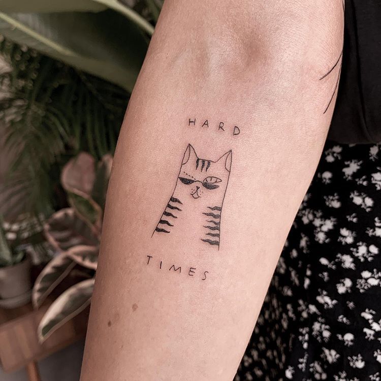 Hard Times Tattoo By @cassietattooxvx