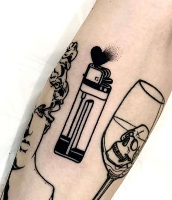 Lighter Tattoo By @gonytattoo