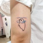 Outline Seal Tattoo by @buoythefishlover