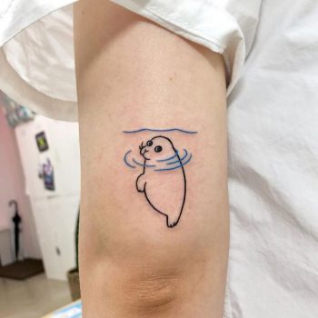 Outline Seal Tattoo by @buoythefishlover