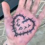 Empty Heart Tattoo By @lukeaashley