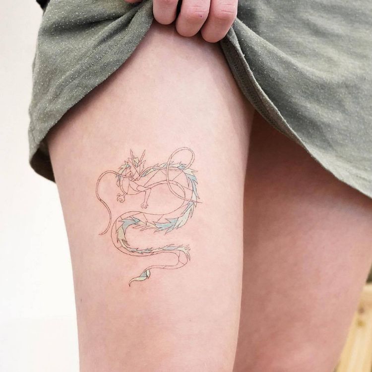 Spirited Away Dragon Tattoo by @zada_hk