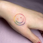 Rainbow Smile Tattoo by @dziabkianki