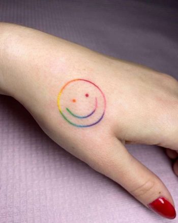Rainbow Smile Tattoo by @dziabkianki