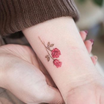Rose On a Wrist by @tattoo.haneul