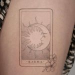 Karma Tarot Card Tattoo by @tatti040