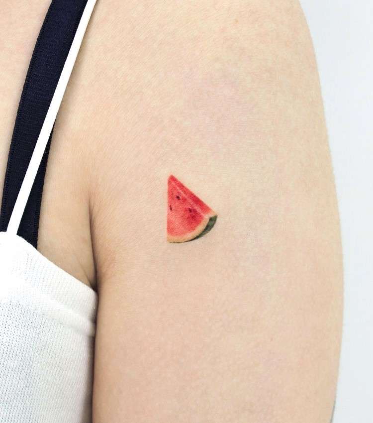 Watermelon Slice Tattoo by @mooji_tt
