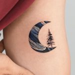 Tree And Moon by @tattooist_zela