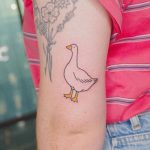 Cute Duck Tattoo by @bongkee_