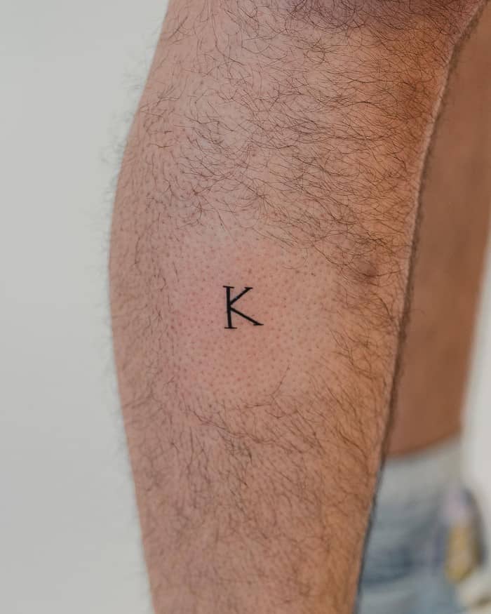 Letter K Tattoo by @soychapa