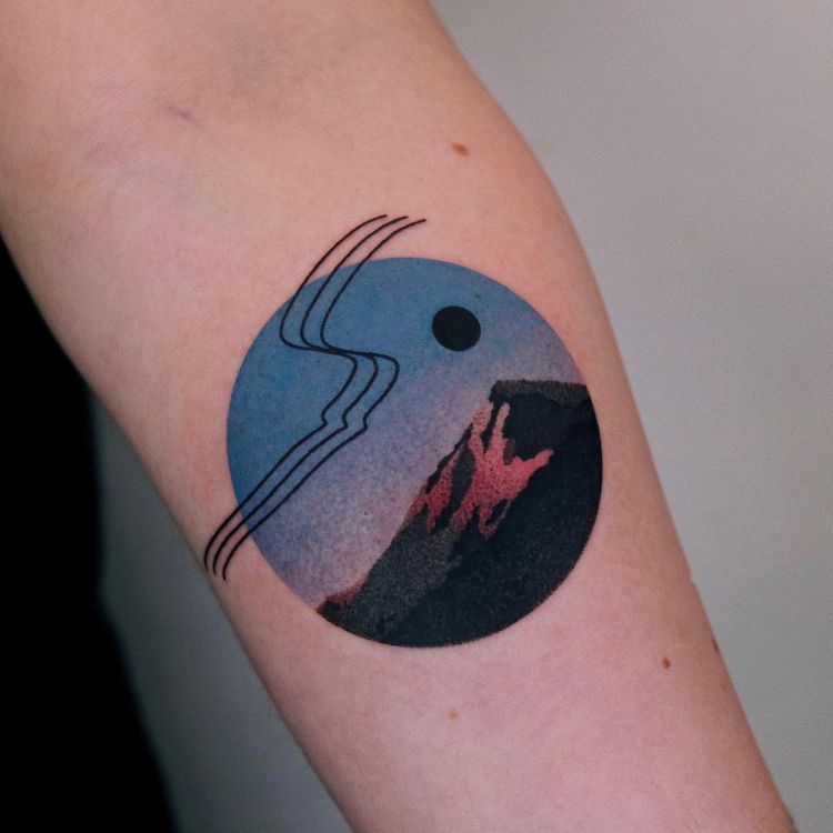 Abstract Mountain Tattoo by @takemymuse