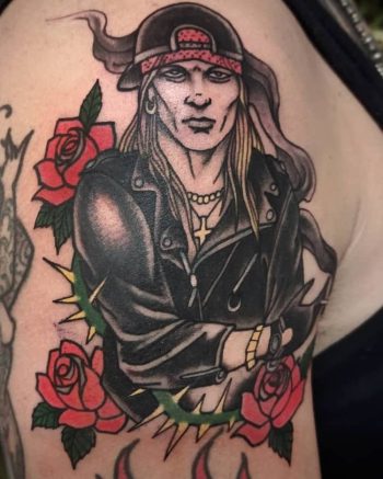 Axl Rose tattoo by @xpiranhax