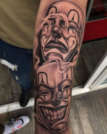 Chicano Clown tattoo by @oscaarcanoo