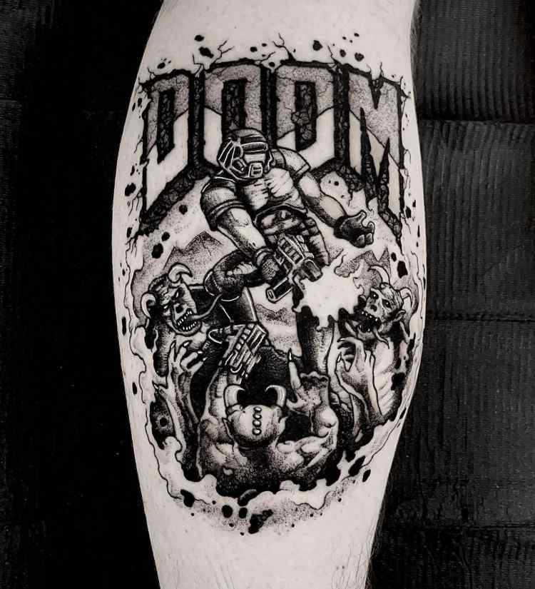 Doom Tattoo by @heavy.hand