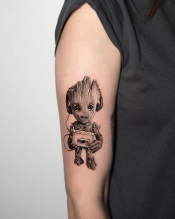 Hyper-Realistic Groot Tattoo by @antinktattoo