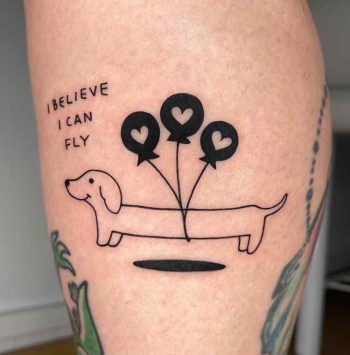 I Believe I Can Fly Funny Tattoo by @nancydestroyer
