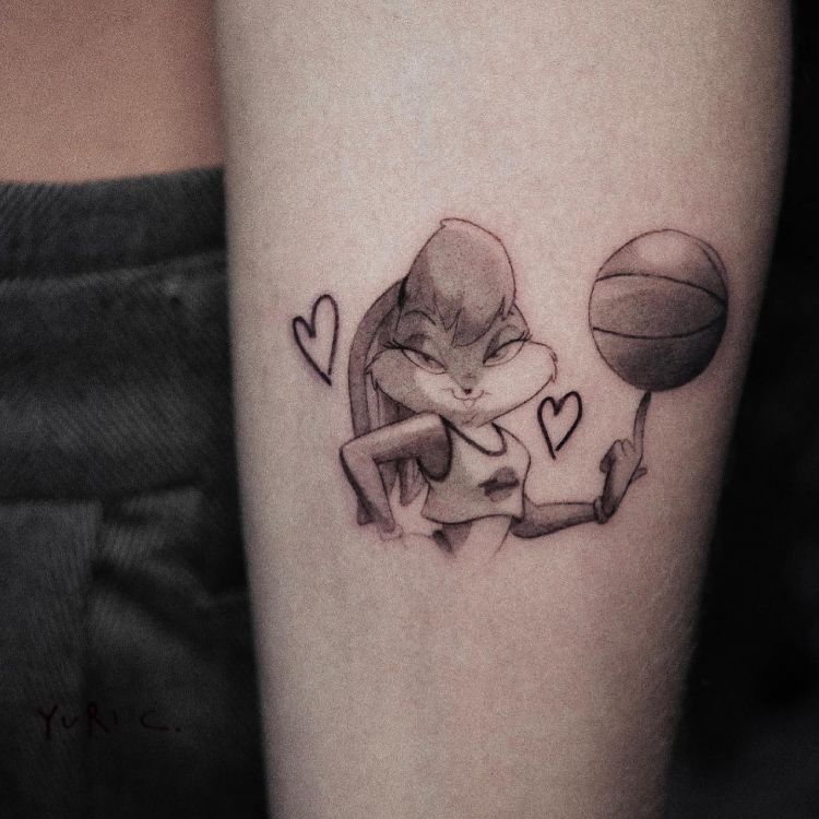 Bunny in love | Temporary tattoos - minink