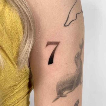 Lucky Number 7 Tattoo by @velco.tattoo