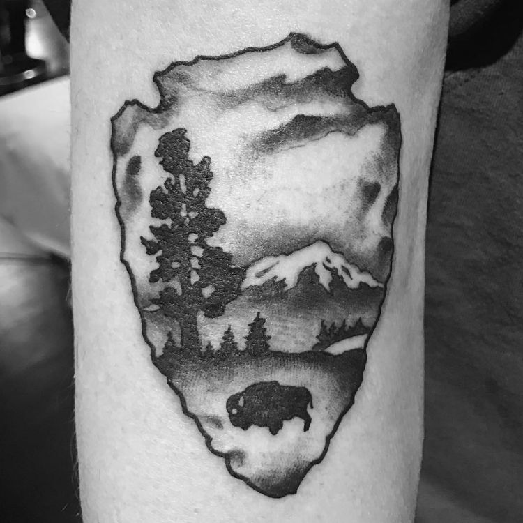 National Parks Tattoo by @tattoosbyolivia