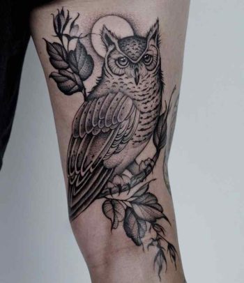 Owl Tattoo by @roaldvdbroektattoo