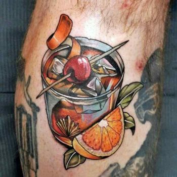 Traditional Whisky Tattoo By @skoll_tattoo