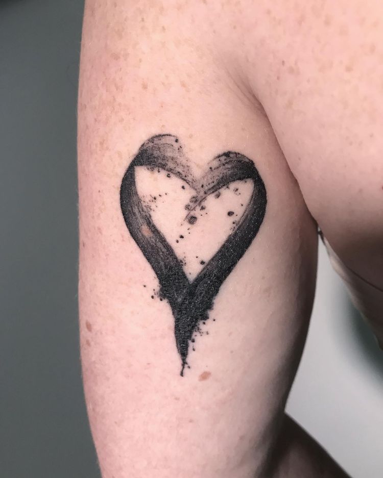 Abstract Heart Tattoo by @vojtaforejt