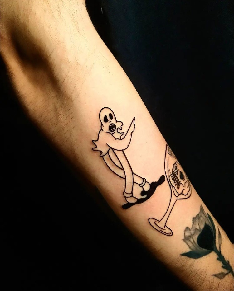 Betty Boop Ghost Tattoo by @claunaranja_art