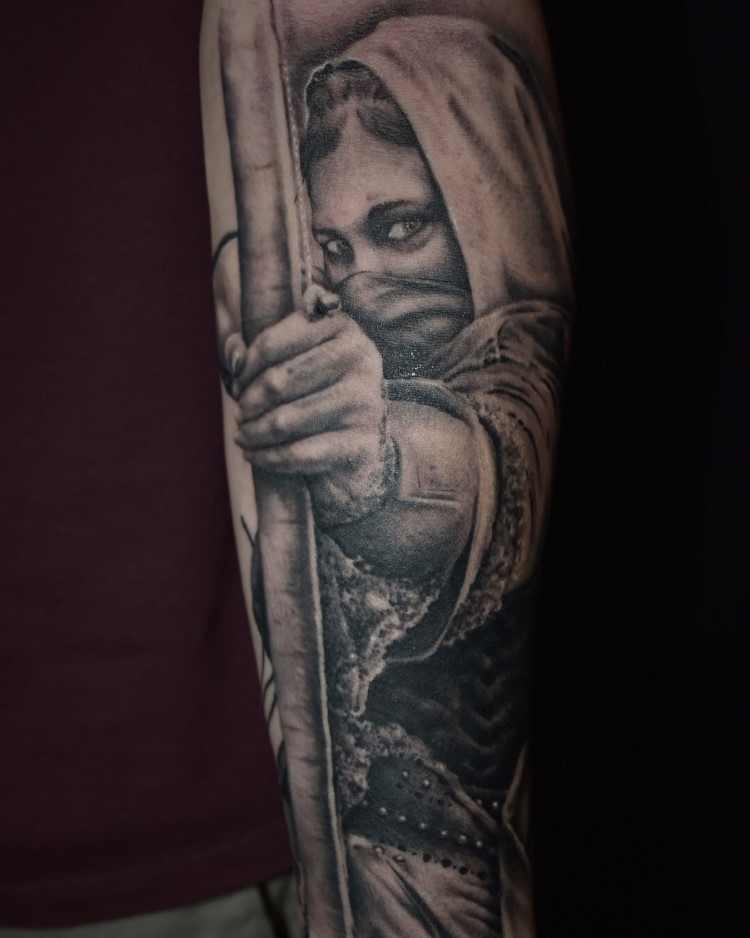 Bowhunter Tattoo by @godshalltattoos